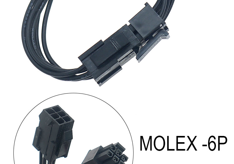 Custom Male to Female 4 6 8 Pin Molex Micro Fit 3.0 Connector Harness Cable
