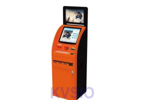 China Dual Monitors Ticket Dispenser Machine , Information Kiosk System High Validation Rate on sale