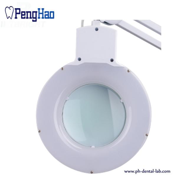 Flexible portable luminaire bench magnifier loupe lamp with weighted base/dental bench light