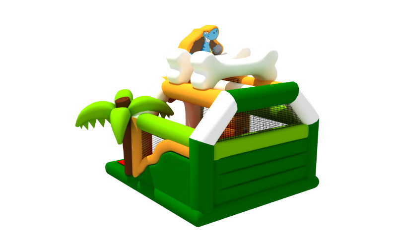 0.55mm PVC Tarpaulin Stone Age Inflatable Bouncer With Slide Combo Inflatable Jumping Castle For Kids