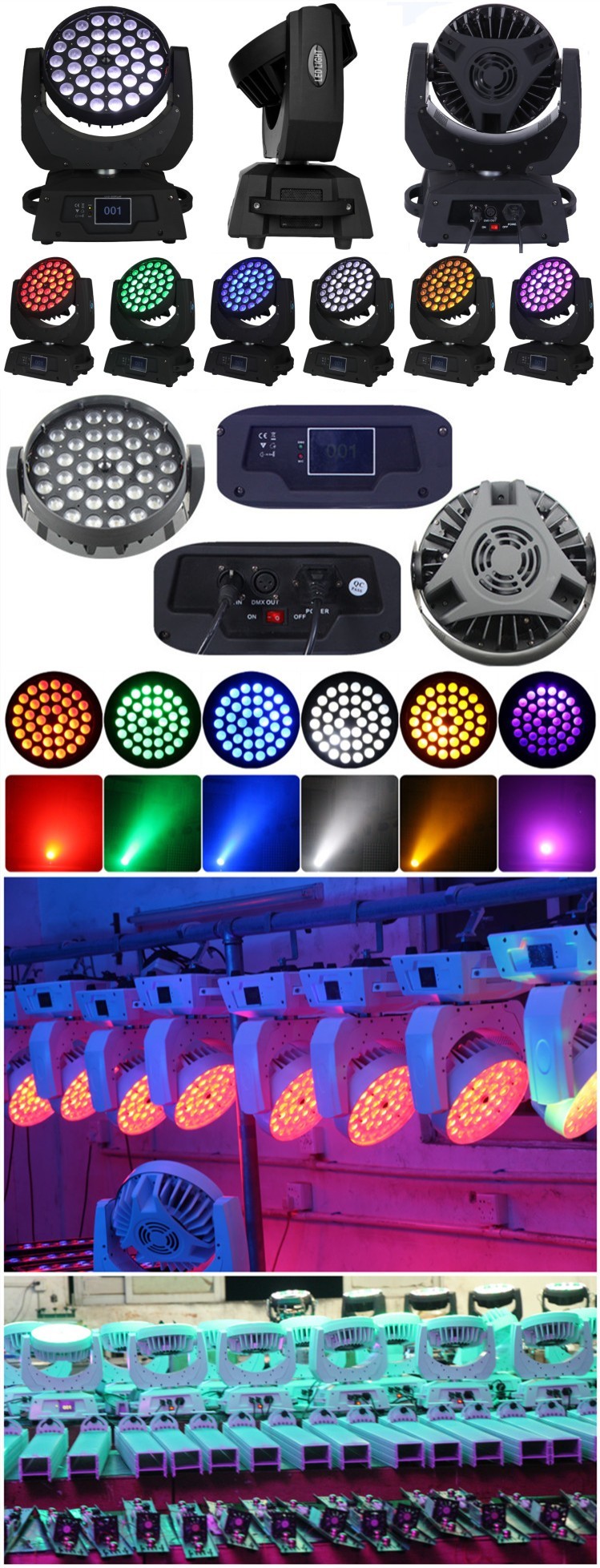LED 10W 36PCS Zoom Moving Head Light Dj stage lighting/Christmas lighting