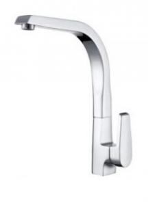 China Square Single Lever Kitchen Mixer Tap , Single Handle Brass Kitchen Faucets wholesale