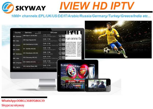 Quality 1200 + Europe Arabic HD Iview hd Subscription 12 Months iptv English Sports UK Channels for sale