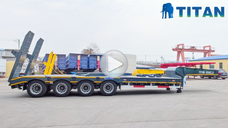 TITAN 3 Axle Low Bed Trailer for Sale With Ramp