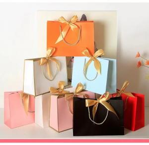 China Ribbon Handle Cosmetic Paper Bags wholesale