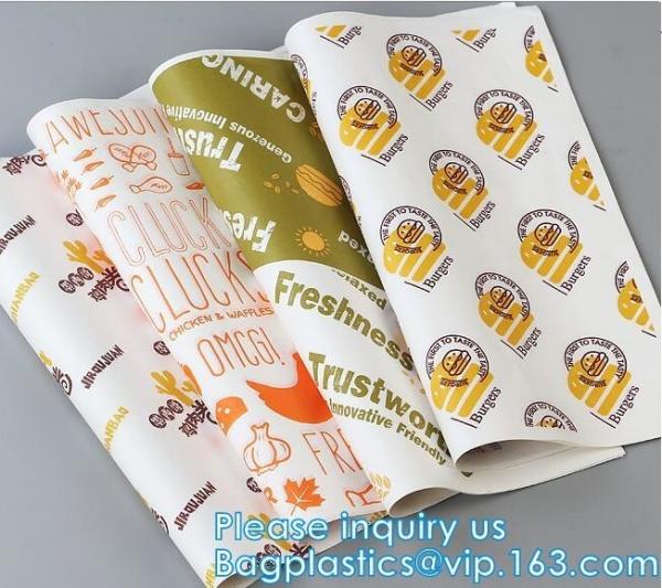 Quality New Waterproof Craft Color Print Gift Wrap A4 Fast Food Sandwich Products Wrapping Kraft Paper, for sale