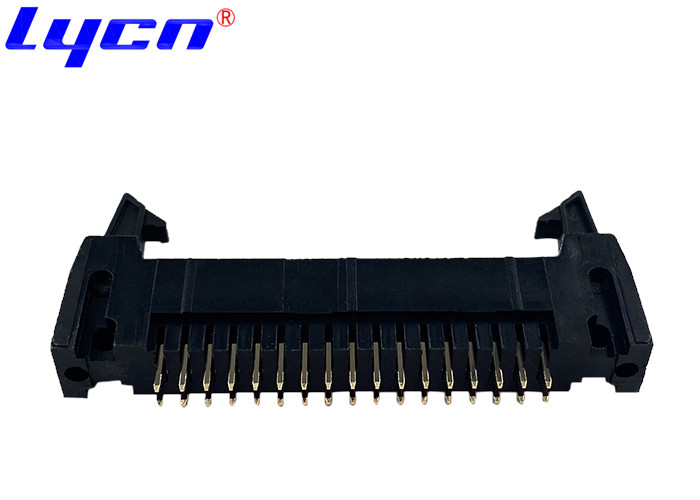 Long Latch Black Header Connector 2.54mm UL94V-0 AU Sn Over Ni