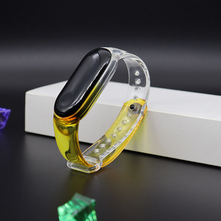 Transparent 5 Gradient 5.9" TPU Silicone Wrist Watch 23mm Width