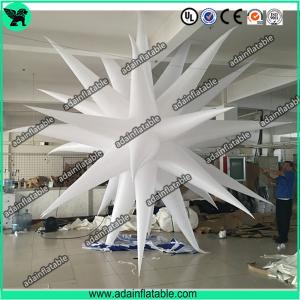 China 2m White Inflatable Star Giant Customized Star Model Flower Replica on sale