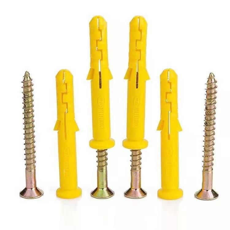 Bright Finish Plastic Nylon Expansion Screw for Wall Plug and Chipboard Screw Plug Anchor