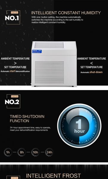 6Kg/H 2000W Commercial Wall Mounted Dehumidifier With Control Panel