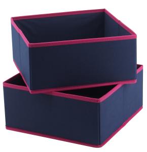 China 11 Inch Collapsible Storage Bins , 2 Piece Foldable Cloth Storage Box wholesale