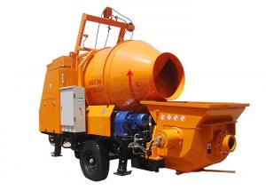 China Forced Electric Engine Mobile Concrete Mixer With Pump For Housing Construction on sale