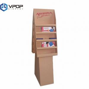 China Triangle Shape Cardboard Book Display 4 Colors Printing Single For Retail on sale