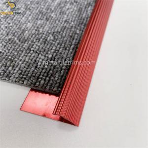 China Fluted Vinyl To Carpet Transition Strip Shiny Red Decorative wholesale