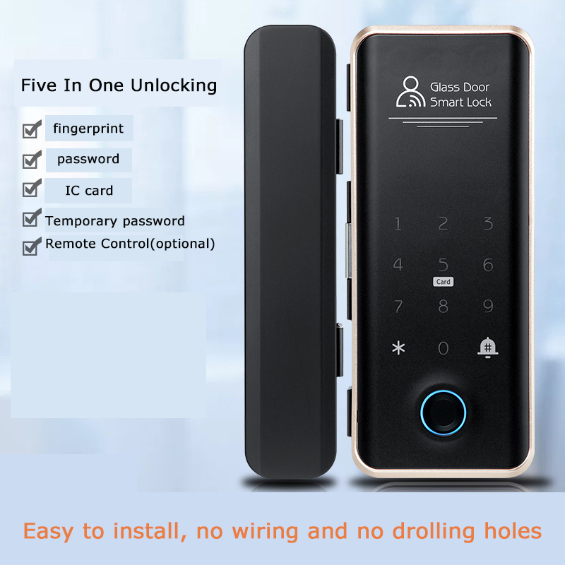 G3S Glass Door Smart Lock TTlock App Key Password Card Fingerprint Digital Lock