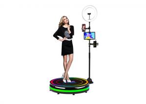 China Strip Light 360 Camera Booth 360 Photo Spinner Machine With Led Ring Light on sale