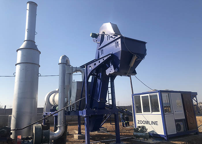 27kw Drum Type Hot Mix Plant / Mobile Batching Plant Strong RAP Expend Ability