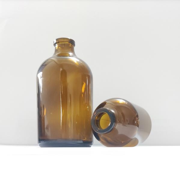Sodium Calcium Borosilicate Molded Glass Vial 50ml 100ml Amber Glass Pharmaceuti
