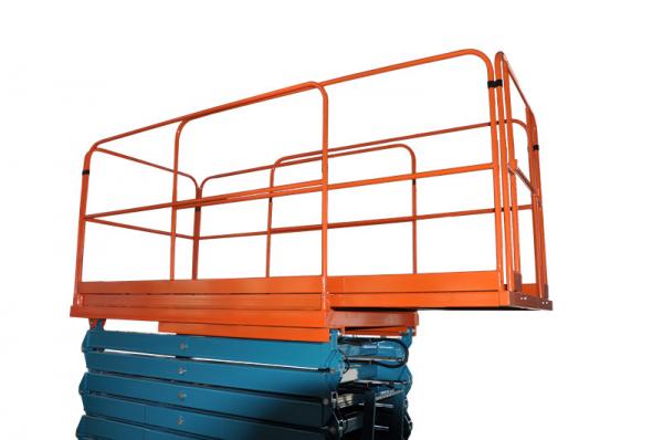 Quality 450Kg AC / DC Adjustable Extension Heavy Duty Scissor Lift with Four Wheel , Customized for sale