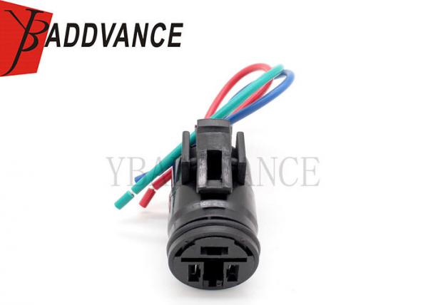 Quality Round 3 Way Vehicle Wiring Harness Alternator Connector For Toyota Black Color for sale