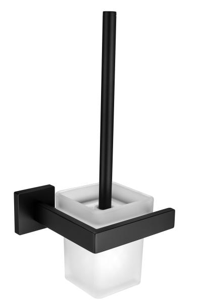Toilet Brush 83107 -Square Black &Stainless steel 304&Brush&glass & Bathroom