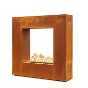 China 72 Inch Free-Standing Patio Heater Corten Steel Natural Gas Burner Fireplace wholesale