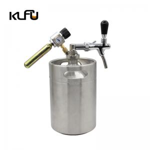 China Silver Color Cartridge Size 6g Stainless Steel 5L / 10L Beer Keg Set wholesale