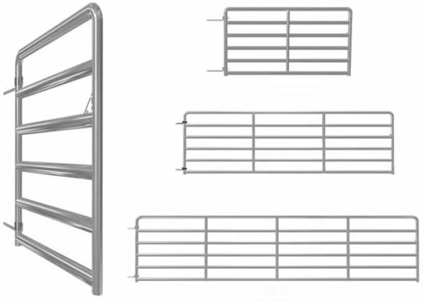 10ft / 12 Foot Galvanized Farm Gate , 25nb Pipe Livestock Metal Agricultural