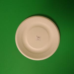 China Disposable Sugarcane Pulp Paper lace plate, 6 inch Bagasse round lace plate, P001 wholesale