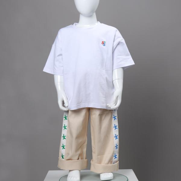 220gsm Kids Custom Tee Shirts 100% Organic Cotton Regular Fit Style With Logo