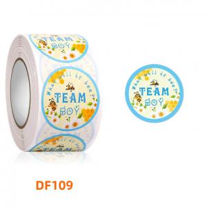 China Coated Paper Seal Sticker Label Team Girl Boy Children Sticker With Flower on sale