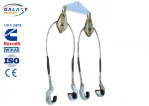 China Four Bundled Conductor Lifting Hooks , Twist - Free Wire Rope Conductor Stringing Block wholesale