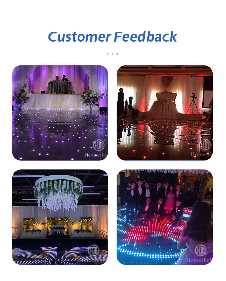50000 Hours Working Time Digital LED RGB 3in1 Video Danced Floor for Wedding Ceremony