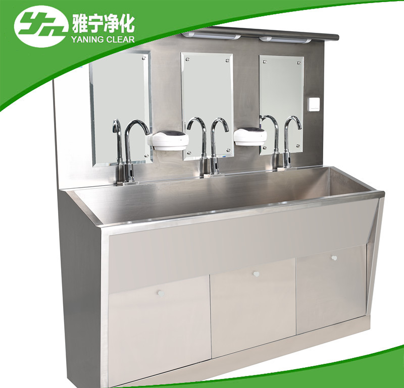 Stainless Steel 304 Hospital Scrub Sink Foot Operated Hand Wash For Surgical Room