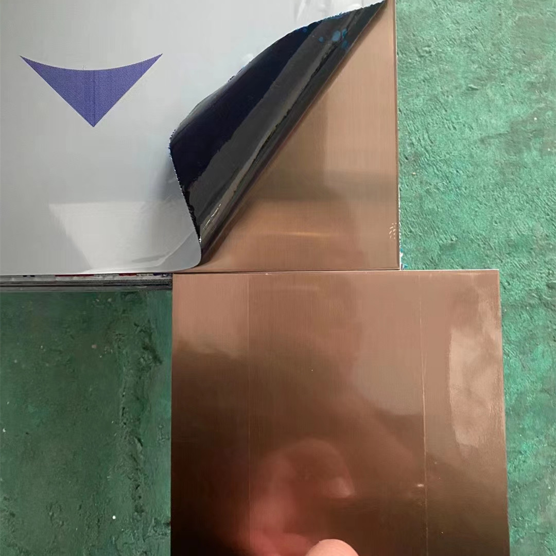 Stainless Steel Sheet 304 Grade Colour Sheet Rose Gold Mirror Hairline Sheet Size:1250MM X 2500MM