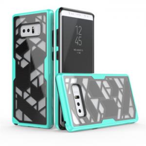 China New Products Custom Hybrid Rugged PC TPU 2 In 1 Geometry Mobile Phone Cover For Samsung Galaxy Note 8 Combo Case wholesale