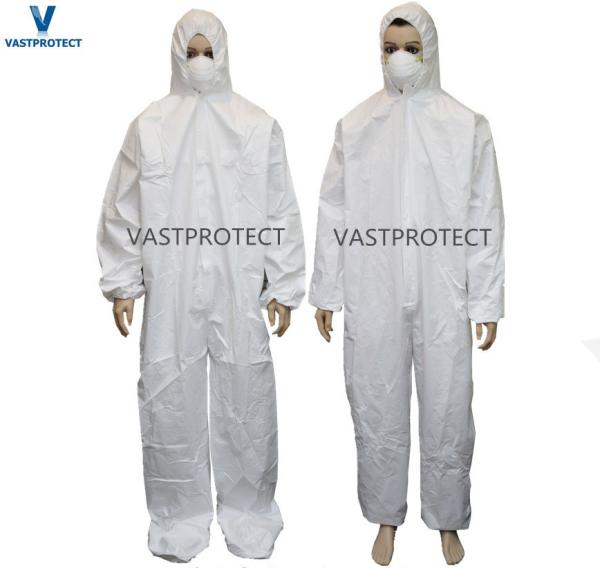 Initial Payment Protective Clothing Disposable Coveralls with Elastic Cuffs and
