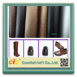 China Environmentally Friendly Leather Cloth PU Synthetic Leather For Shoes / Auto Upholstery wholesale