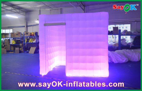 Quality Inflatable Photo Studio White Lighting Cube Inflatable Photo Booth Tent Left Door For Party for sale