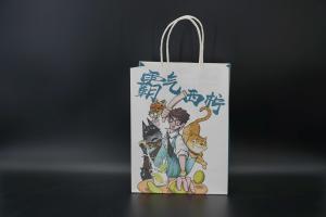 China Lightweight Printed Twisted Handle Paper Bags Juice Takeaway Paper Bags wholesale