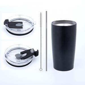 China Popular 20 oz Stainless Steel Mug With Lid And Straw, Double Wall Travel Coffee Mug With Straw/ on sale