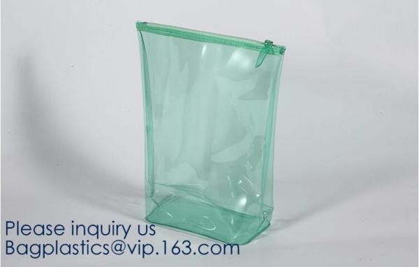 Biodegradable Clear EVA Plastic Zipper Bag/ Cosmetic Packaging Bag,Travelling eco eva Beauty Cosmetic Bag, BAGEASE PACK