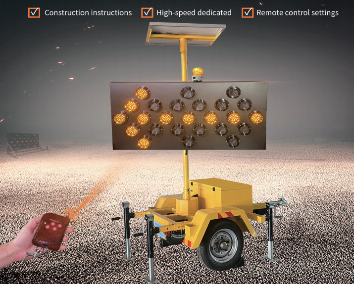 LED Arrow Board With Wireless Remote Control For Road Construction