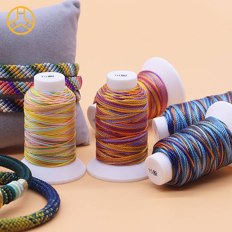 1.0mm MERCERIZED Colorful Braided Rope Handmade Braided Thread Friendship Bracelets