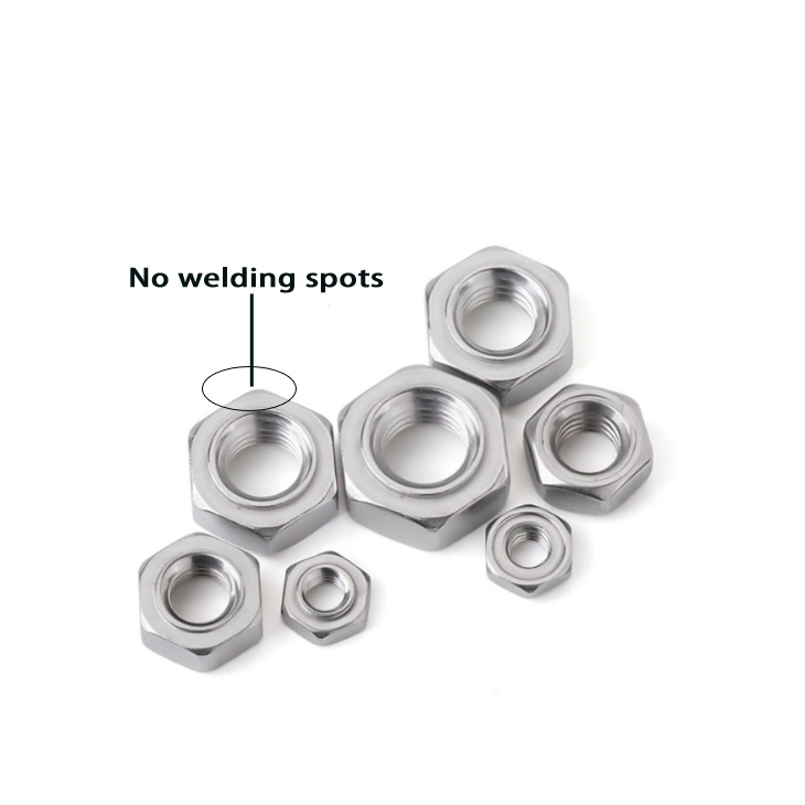 Metric Stainless Steel Hex Weld Nuts M3 M4 M5 M6 M8 M10 A2 A4 with Customized Service