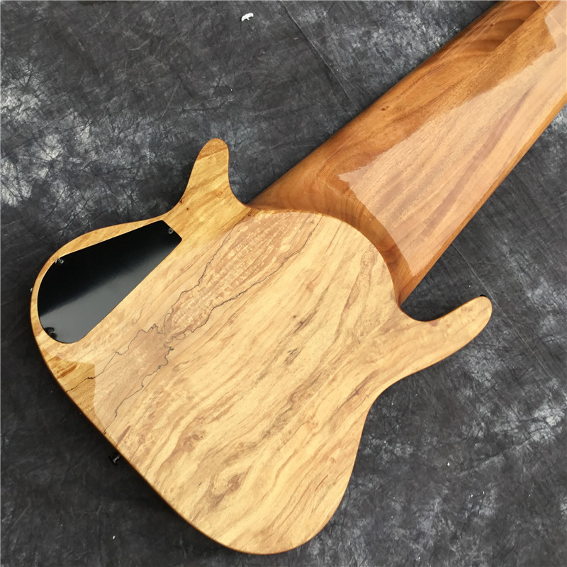 Custom 17 Strings Neck Through Body Electric Bass Guitar with Rosewood Fingerboard Fretless Inlay