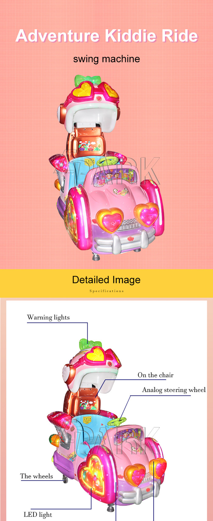Hardware + RBS + PP Kids Racing Car Video Game Machine Sturdy And Durable