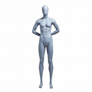 China Fiberglass Full Body Female Hands Behind-The-Back Muscular Sports female Mannequin For Sportswear Display wholesale