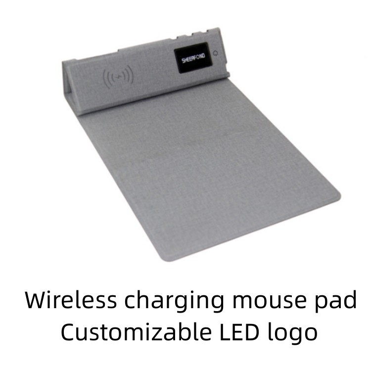 Gifts Pu Leather Folding Rechargeable Multifunction Mouse Pad Wireless Charging